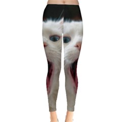 Wow Kitty Cat From Fonebook Leggings  by 2853937