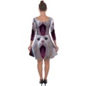 Wow Kitty Cat From Fonebook Quarter Sleeve Skater Dress View2