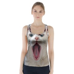 Wow Kitty Cat From Fonebook Racer Back Sports Top