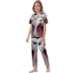 Wow Kitty Cat From Fonebook Kids  Satin Short Sleeve Pajamas Set by 2853937