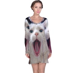 Wow Kitty Cat From Fonebook Long Sleeve Nightdress by 2853937