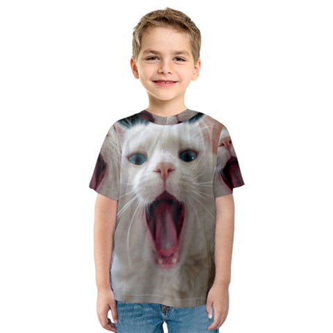 Wow Kitty Cat From Fonebook Kids  Sport Mesh Tee by 2853937