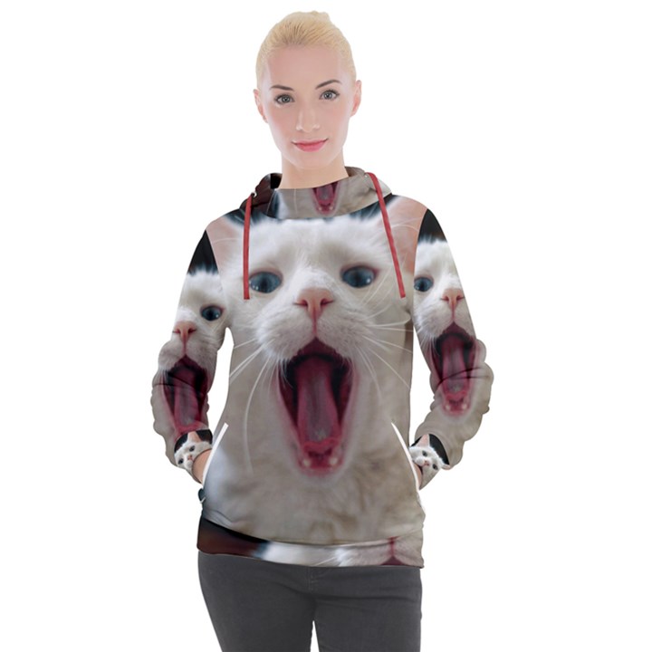 Wow Kitty Cat From Fonebook Women s Hooded Pullover