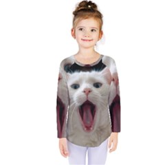 Wow Kitty Cat From Fonebook Kids  Long Sleeve Tee