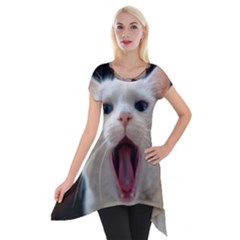 Wow Kitty Cat From Fonebook Short Sleeve Side Drop Tunic by 2853937