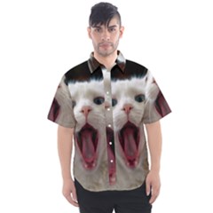 Wow Kitty Cat From Fonebook Men s Short Sleeve Shirt