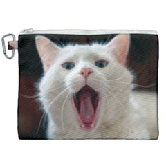 Wow Kitty Cat From Fonebook Canvas Cosmetic Bag (xxl) by 2853937