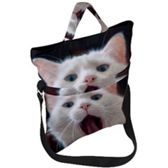 Wow Kitty Cat From Fonebook Fold Over Handle Tote Bag by 2853937