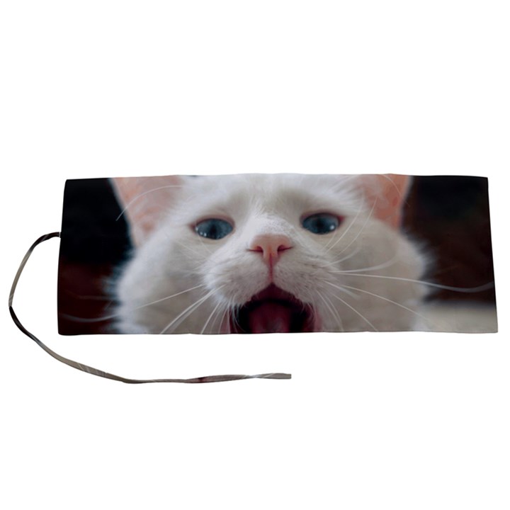 Wow Kitty Cat From Fonebook Roll Up Canvas Pencil Holder (S)