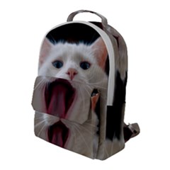 Wow Kitty Cat From Fonebook Flap Pocket Backpack (large) by 2853937