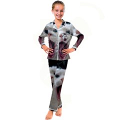 Wow Kitty Cat From Fonebook Kid s Satin Long Sleeve Pajamas Set by 2853937