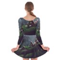 Wooden Child Resting On A Tree From Fonebook Long Sleeve Velvet Skater Dress View2