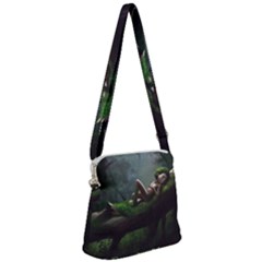 Wooden Child Resting On A Tree From Fonebook Zipper Messenger Bag by 2853937