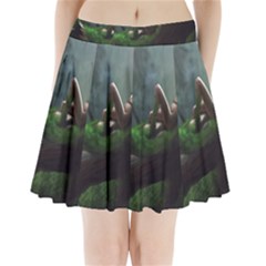 Wooden Child Resting On A Tree From Fonebook Pleated Mini Skirt by 2853937