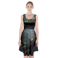 Wooden Child Resting On A Tree From Fonebook Racerback Midi Dress