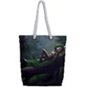 Wooden Child Resting On A Tree From Fonebook Full Print Rope Handle Tote (Small) View2