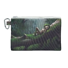 Wooden Child Resting On A Tree From Fonebook Canvas Cosmetic Bag (large)