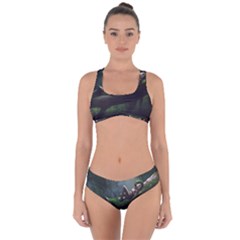 Wooden Child Resting On A Tree From Fonebook Criss Cross Bikini Set