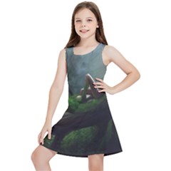 Wooden Child Resting On A Tree From Fonebook Kids  Lightweight Sleeveless Dress by 2853937