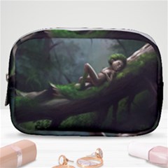 Wooden Child Resting On A Tree From Fonebook Make Up Pouch (small)