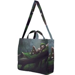 Wooden Child Resting On A Tree From Fonebook Square Shoulder Tote Bag by 2853937