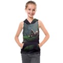 Wooden Child Resting On A Tree From Fonebook Kids  Sleeveless Hoodie View1