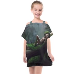 Wooden Child Resting On A Tree From Fonebook Kids  One Piece Chiffon Dress