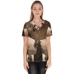 Lord Of The Dragons From Fonebook Women s V-neck Scrub Top by 2853937