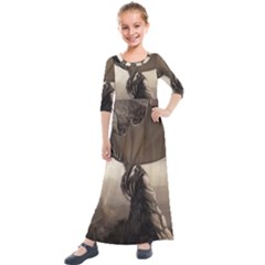 Lord Of The Dragons From Fonebook Kids  Quarter Sleeve Maxi Dress by 2853937