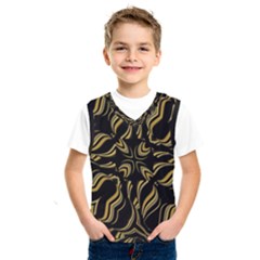 Black And Orange Geometric Design Kids  Basketball Tank Top