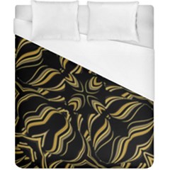 Black And Orange Geometric Design Duvet Cover (california King Size) by dflcprintsclothing