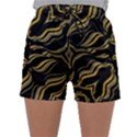 Black And Orange Geometric Design Sleepwear Shorts View1