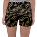 Black And Orange Geometric Design Sleepwear Shorts View2