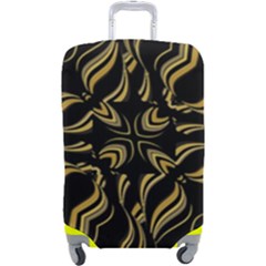 Black And Orange Geometric Design Luggage Cover (large) by dflcprintsclothing