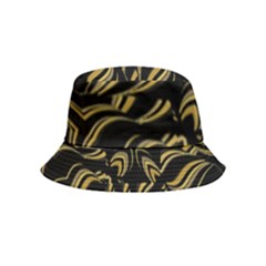 Black And Orange Geometric Design Bucket Hat (kids) by dflcprintsclothing