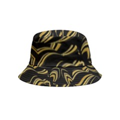 Black And Orange Geometric Design Inside Out Bucket Hat (kids) by dflcprintsclothing