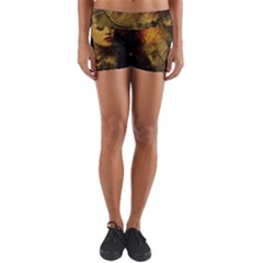 Surreal Steampunk Queen From Fonebook Yoga Shorts by 2853937