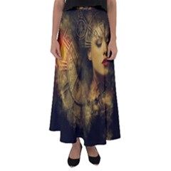 Surreal Steampunk Queen From Fonebook Flared Maxi Skirt by 2853937