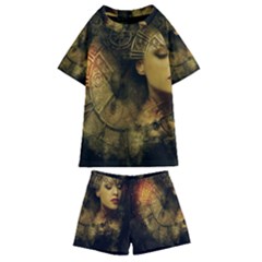 Surreal Steampunk Queen From Fonebook Kids  Swim Tee And Shorts Set by 2853937