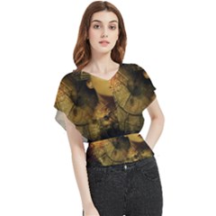 Surreal Steampunk Queen From Fonebook Butterfly Chiffon Blouse