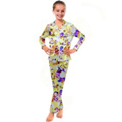 Sequins And Pins Kid s Satin Long Sleeve Pajamas Set