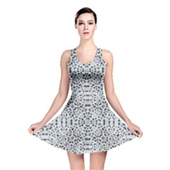 Dots Motif Geometric Print Design Reversible Skater Dress