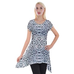 Dots Motif Geometric Print Design Short Sleeve Side Drop Tunic by dflcprintsclothing