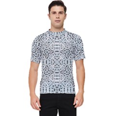 Dots Motif Geometric Print Design Men s Short Sleeve Rash Guard