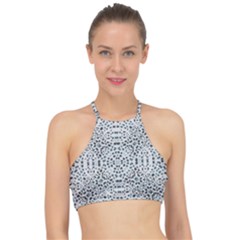 Dots Motif Geometric Print Design Racer Front Bikini Top by dflcprintsclothing