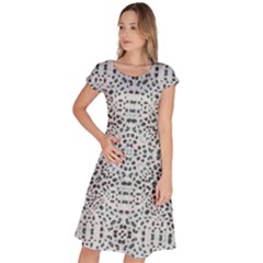 Dots Motif Geometric Print Design Classic Short Sleeve Dress by dflcprintsclothing