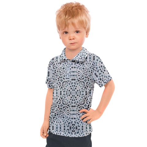 Dots Motif Geometric Print Design Kids  Polo Tee by dflcprintsclothing