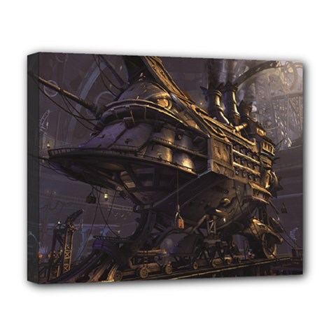 Steampunk Ship Deluxe Canvas 20  X 16  (stretched) by 2853937