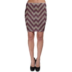 Vintage Grunge Geometric Chevron Pattern Bodycon Skirt