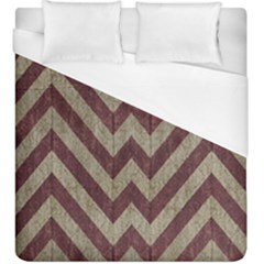 Vintage Grunge Geometric Chevron Pattern Duvet Cover (king Size) by dflcprintsclothing